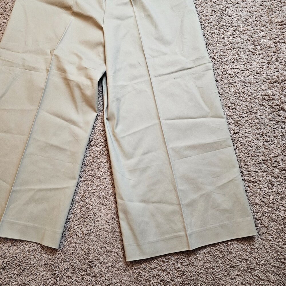NWT Lauren Ralph Lauren Dress Pants Womens 14 Tan Wide Leg Slacks Office Work - Picture 14 of 14